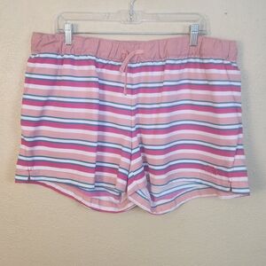 The North Face Striped Muted Pink and Blue Shorts XL (5668)